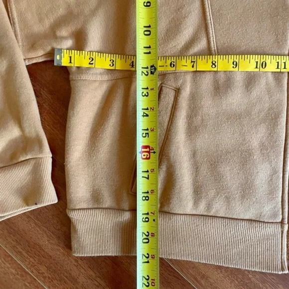 Universal Thread Tan Cropped Zip Sweatshirt - Size XL - Picture 3 of 7